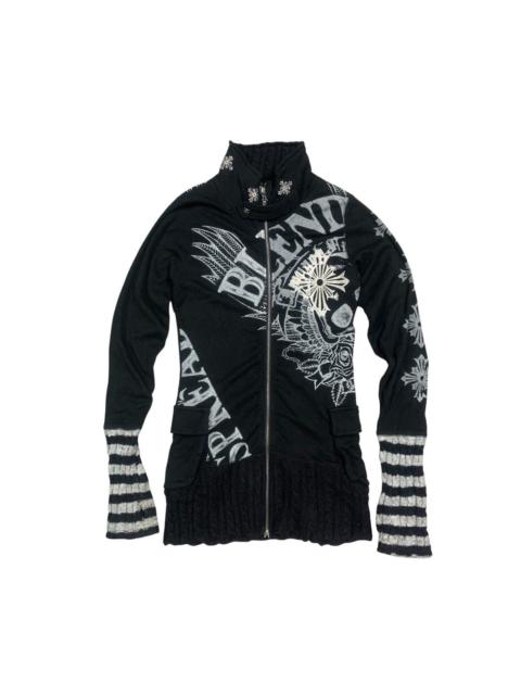 Seditionaries - Glitz Harajuku Punk Chrome Heart Inspire Zip Up Sweater