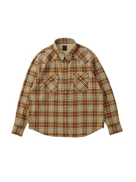 visvim FOUR CORNERS CHECK L/S BROWN