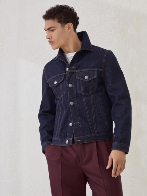 Brunello Cucinelli No-fade denim four-pocket jacket