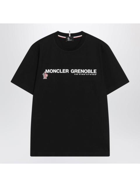 Moncler Grenoble Moncler Grenoble Black Cotton T-Shirt With Logo Men
