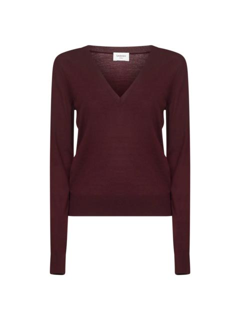 SAINT LAURENT Saint Laurent Women Saint Laurent Wool V-Neck Pullover