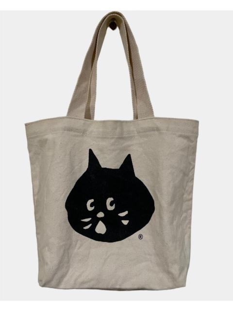 ISSEY MIYAKE Rare💥Issey Miyake Iconic Cat Face Art Canvas Tote Bag