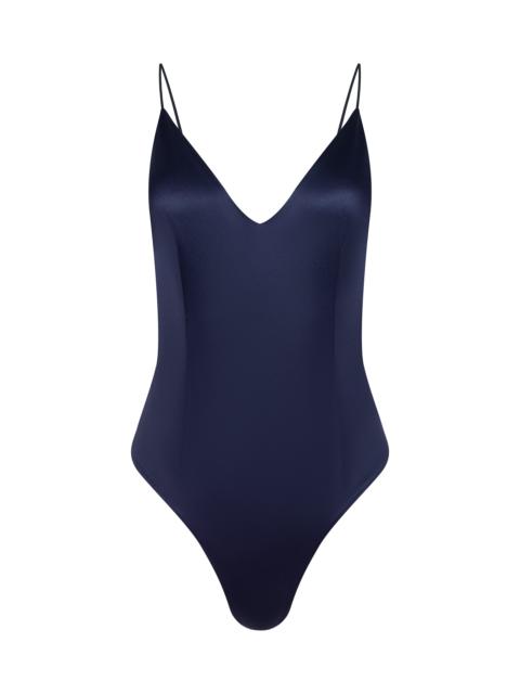 L'AGENCE Dara Stretch-Satin Bodysuit