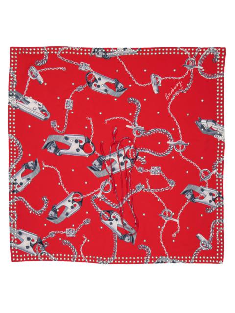 Burberry Burberry Knight Hardware Print Silk Scarf