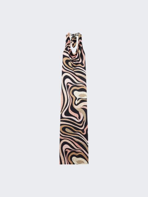 PUCCI Marmo Print Maxi Dress Nero And Nude