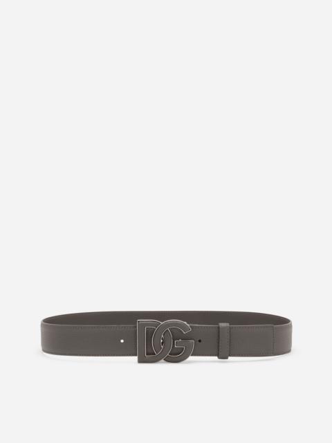 Our Legacy 3 cm Belt Laser Crack Black Leather. | REVERSIBLE