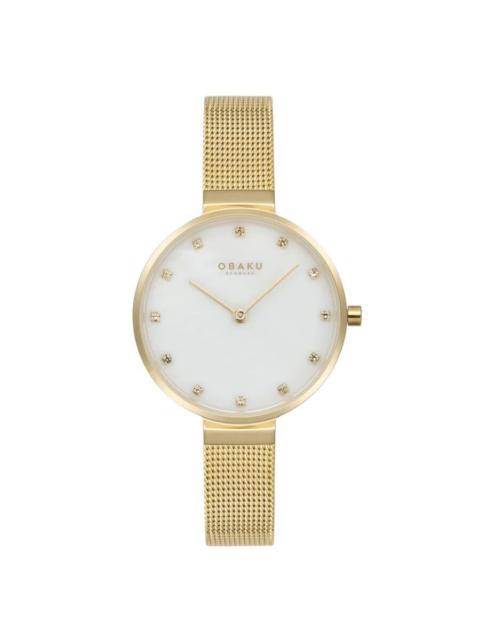 Other Designers Obaku Analog Quartz White Dial Ladies Watch V287LXGWMG
