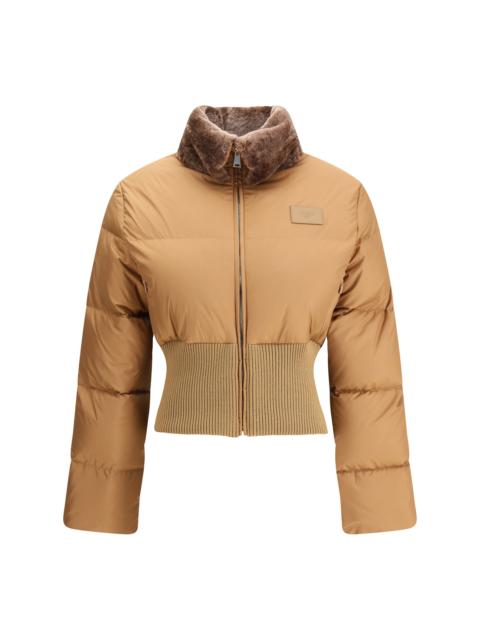 FENDI Fendi Women Cropped Down Jacket With Shearling Lining