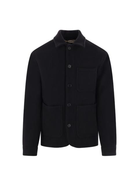 button-closure patch-pocket jacket