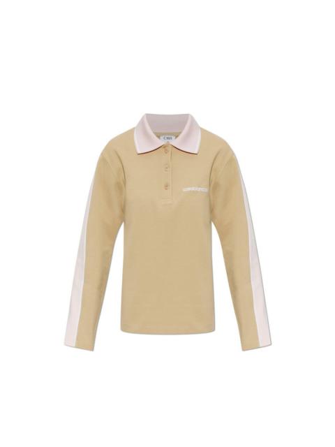 CASABLANCA CASABLANCA Beige Long-Sleeve Polo Sweatshirt New & Authentic