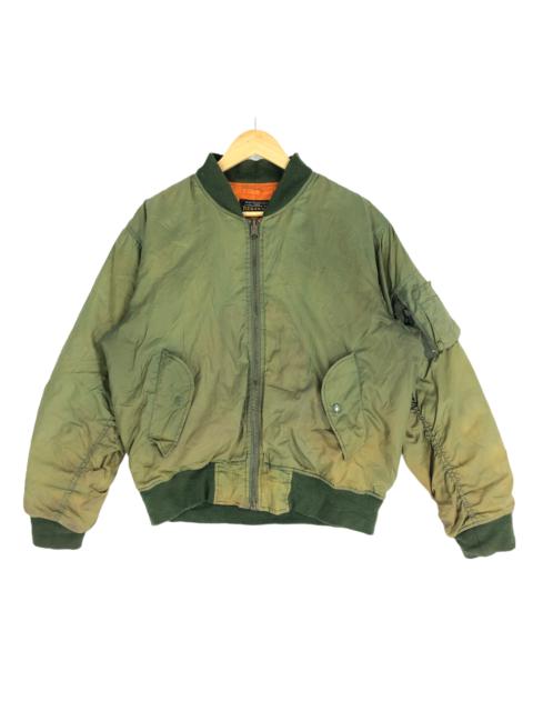 Other Designers Vintage - Vtg Distressed Flight Jacket Bomber Jacket Military Style
