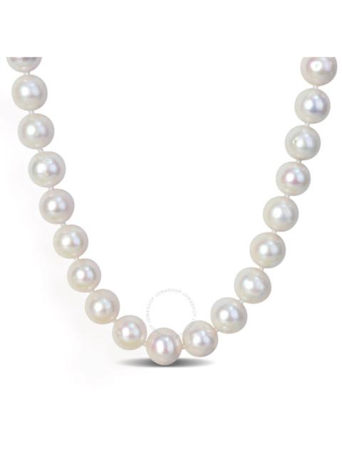 Other Designers Amour Men's 2-Piece Set 9-9.5mm Cultured Freshwater Pearl Necklace and Bracelet with Sterling Silver
