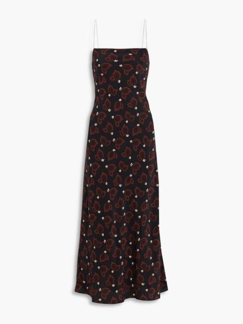 MATTEAU Printed silk midi dress