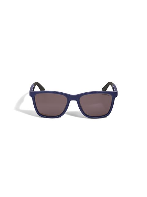 Montblanc Squared Sunglasses with Injected Blue Coloured Frame