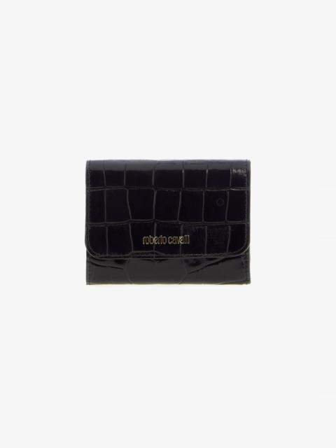 Roberto Cavalli Crocodile Print Wallet