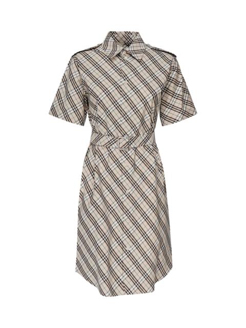 Burberry Embroidered Poplin Shirt Dress