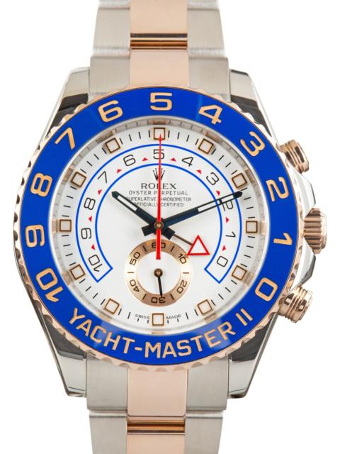ROLEX Pre-Owned Two Tone Rolex Yacht-Master II Ref 116681 Blue Hands