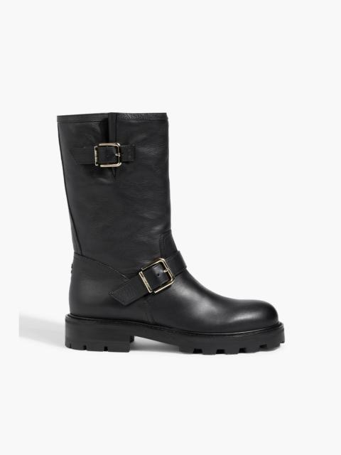 JIMMY CHOO Biker II leather combat boots