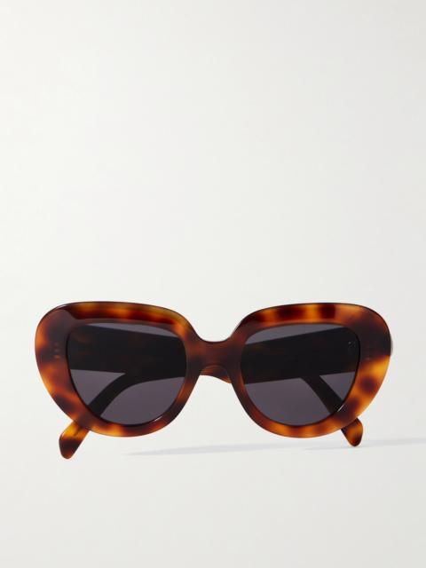 CELINE Oversized Butterfly-frame Tortoiseshell Acetate Sunglasses