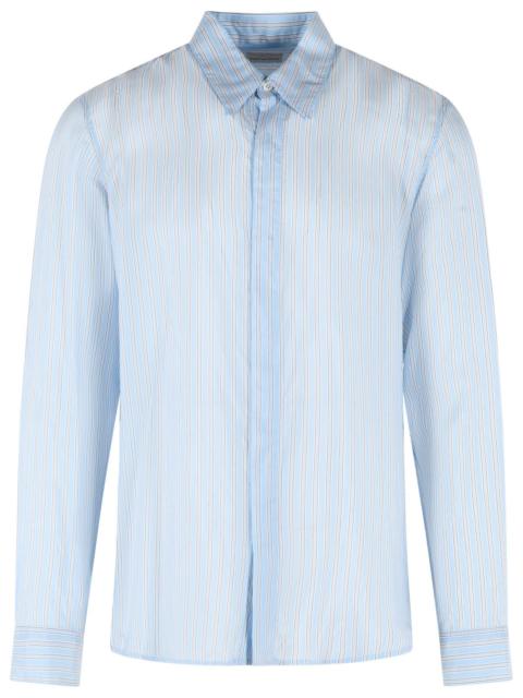 Dries Van Noten Dries Van Noten 'Carvies' Light Blue Cupro Shirt Men