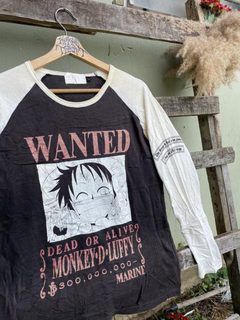 Other Designers One Piece - Vintage One piece Wanted Monkey D Luffy Raglan Tee