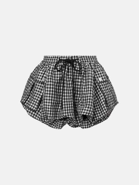 Gingham taffeta miniskirt