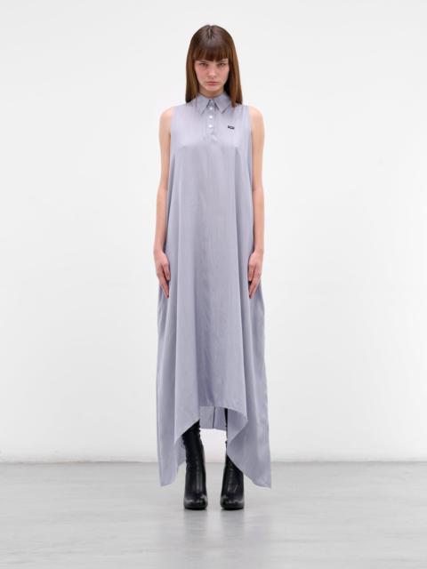 VETEMENTS Gray Silk Polo Maxi Dress