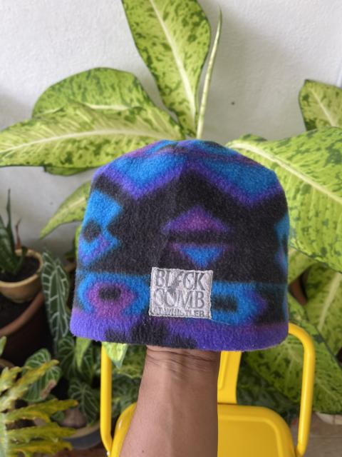 Other Designers Vintage - Black comb japan back adjustable printed fleece headgear cap