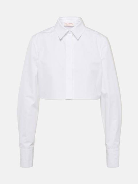 Valentino Cropped cotton poplin shirt