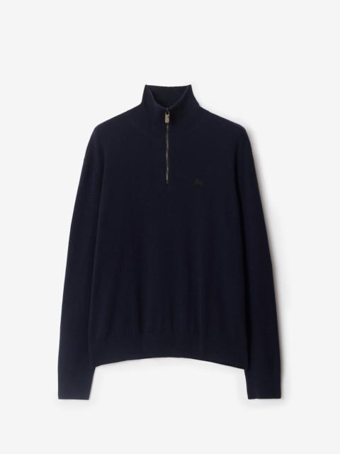Burberry Cashmere Blend Half-zip Sweater