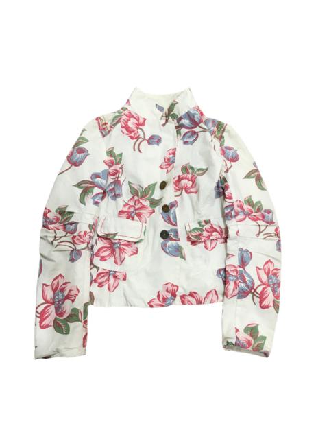 Other Designers Marithe Francois Girbaud - Vintage Marithé Fràncois Girbaud Off White Floral Jacket