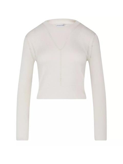 Bottega Veneta BOTTEGA VENETA Chalk Silk Sweater New And Authentic