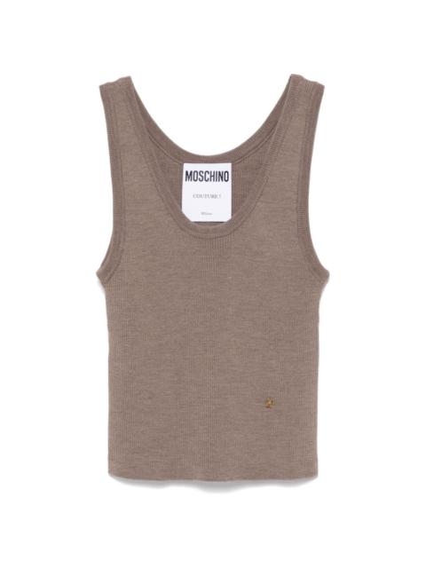 logo-lettering tank top