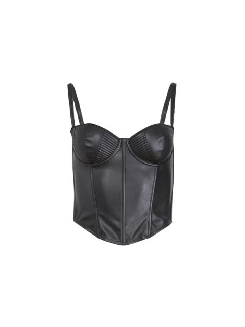 Fleur du Mal Vegan Leather Bustier Top
