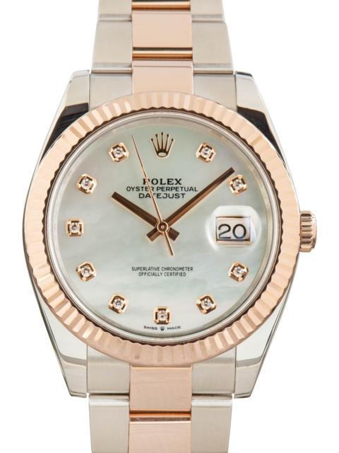 ROLEX Used Rolex Datejust 41 Ref 126331 Mother of Pearl Diamond Dial