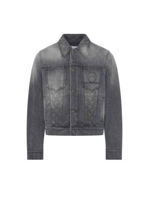 Marine Serre Moon Laser Grey Wash Denim Jacket
