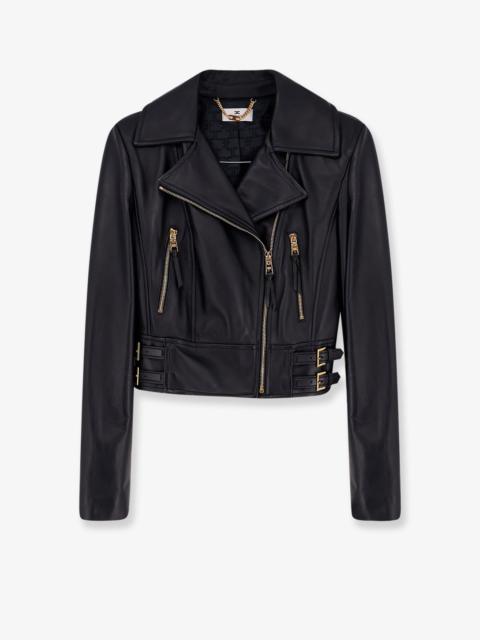 ELISABETTA FRANCHI Elisabetta Franchi Cropped Leather Jacket