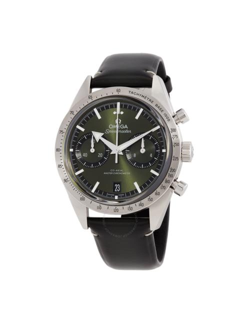 Pre-owned Omega Speedmaster Chronograph Green Dial Men's Watch 332.12.41.51.10.001