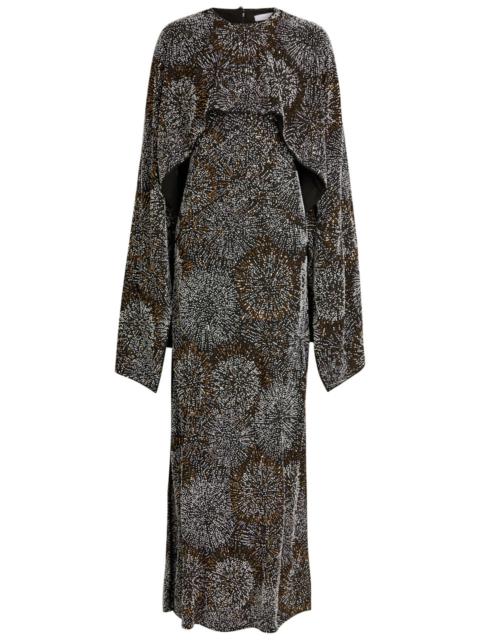 rabanne Rabanne Embellished Cape Gown