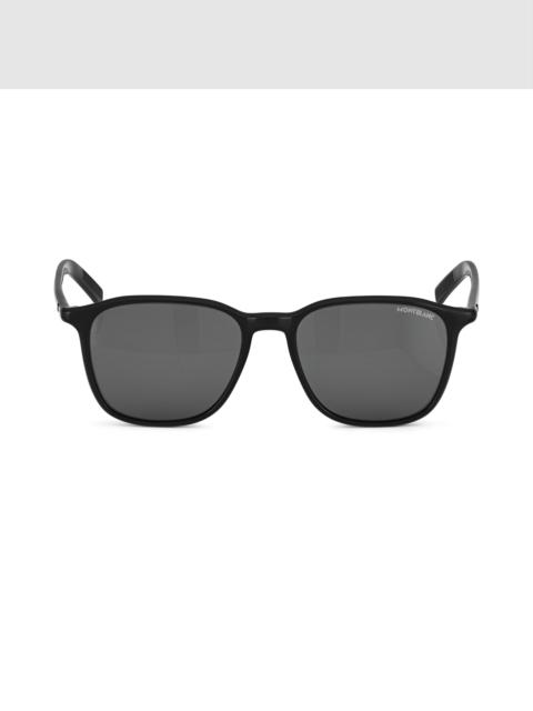 Montblanc Squared Sunglasses with Black-Colored Acetate Frame