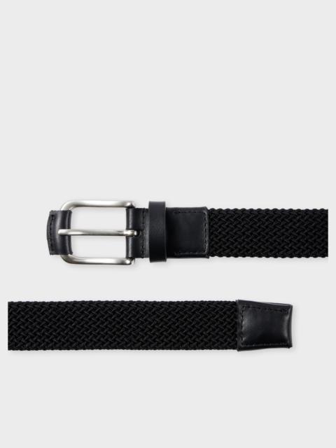 Paul Smith Black Woven Stretch Belt
