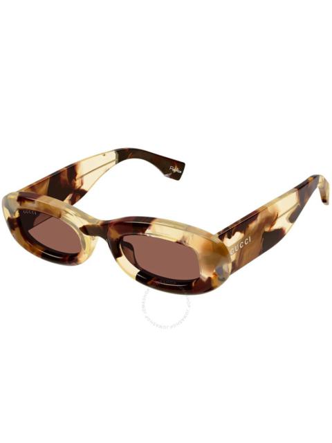 Gucci Brown Oval Ladies Sunglasses GG1907S 001 48