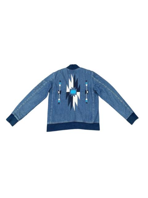 Other Designers Vintage Local Motion Denim Bomber Native Style Jacket
