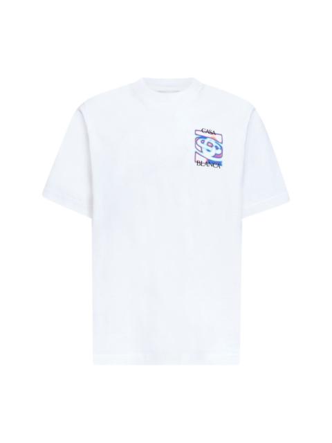 CASABLANCA HEAT MAP LOGO CREW-NECK T-SHIRT