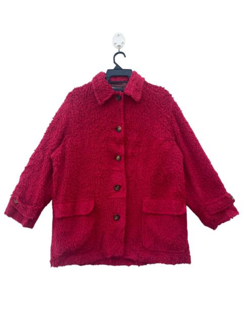 Other Designers AGNONA alpaca mix wool fabric red coat jacket