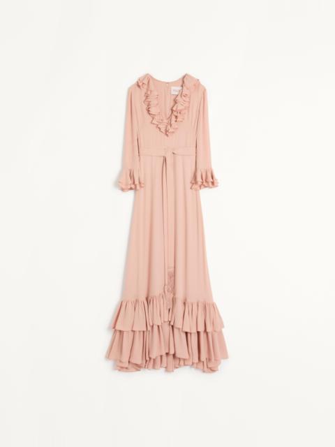 EMBROIDERED GEORGETTE EVENING DRESS