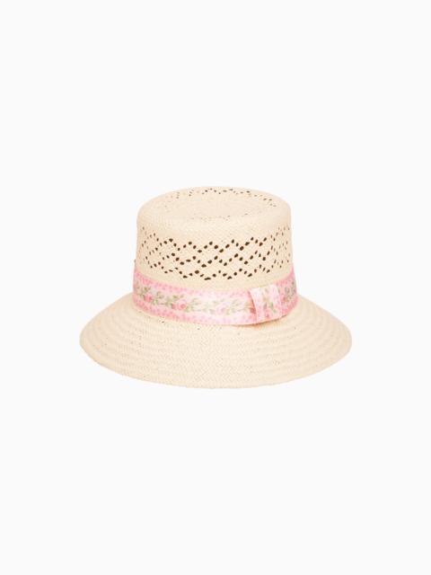 LoveShackFancy Silan Straw Bucket Hat