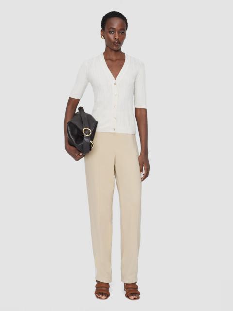 JOSEPH Sens Silk Cotton Rib Short Sleeve Cardigan