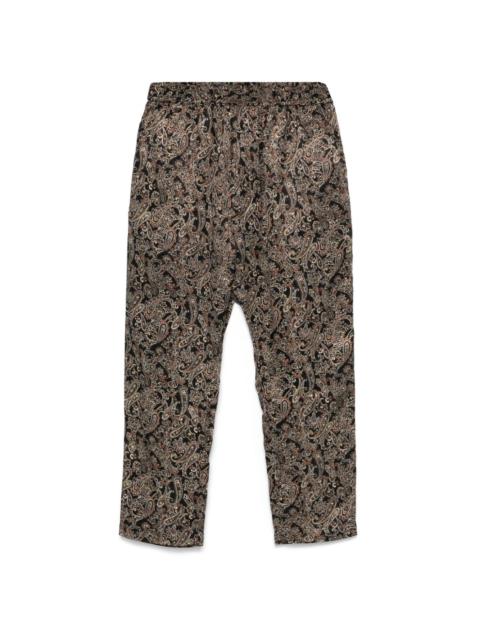 paisley tapered trousers