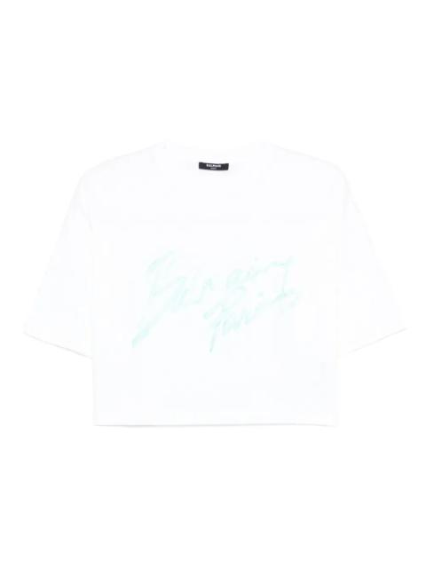 Balmain Balmain Paris Bulky Cropped T-Shirt